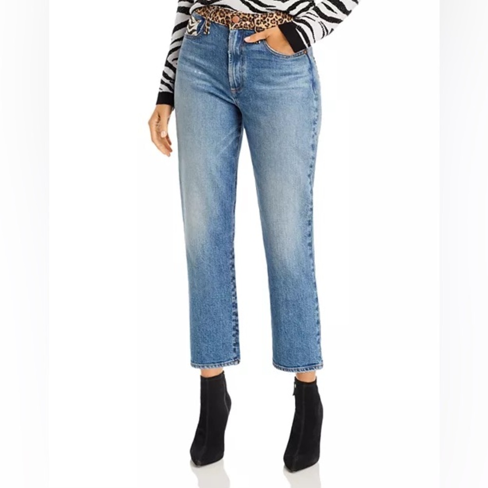 Alice + Olivia High Rise‎ Girlfriend Jeans in Pretty Wild Sz. 32